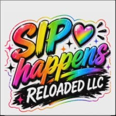 Colorful Sip Heart- sticker fff