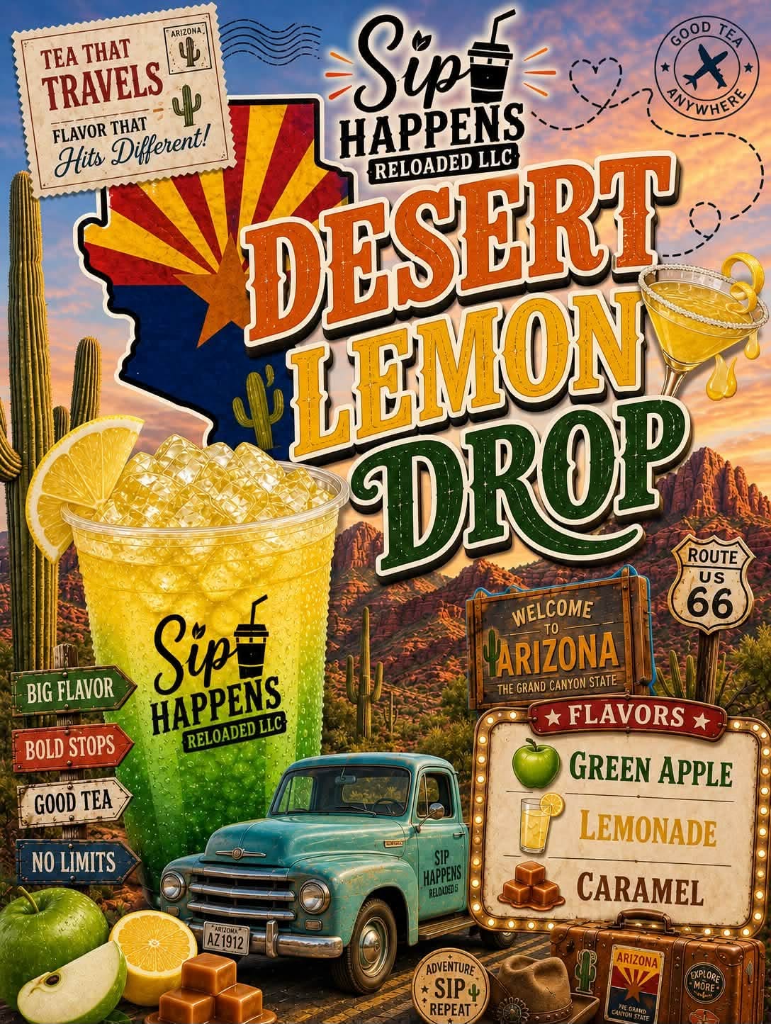 Arizona state desert lemon drop-classic deluxe sip