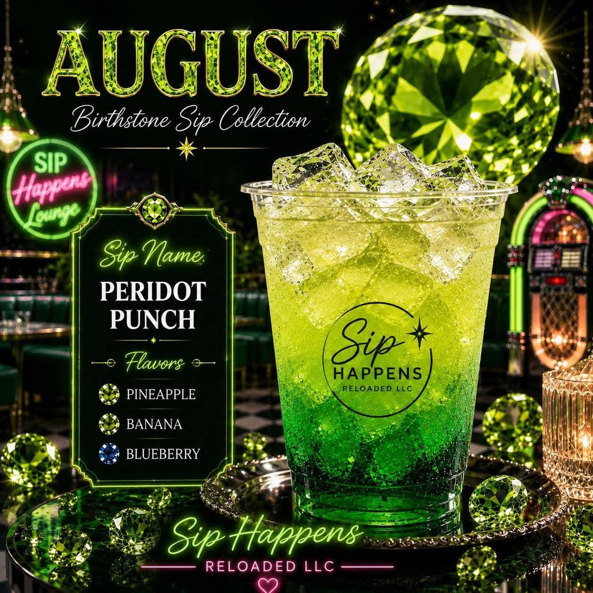 August-Peridot Punch-Birthstone tea