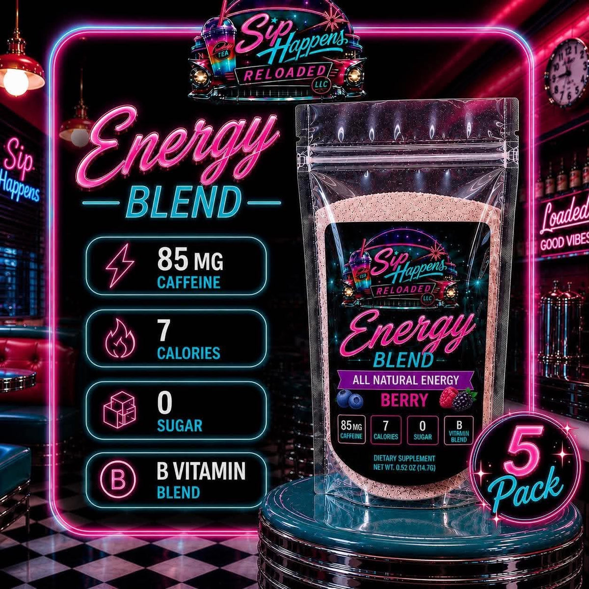 Berry energy blend - make it boujee 5 pk