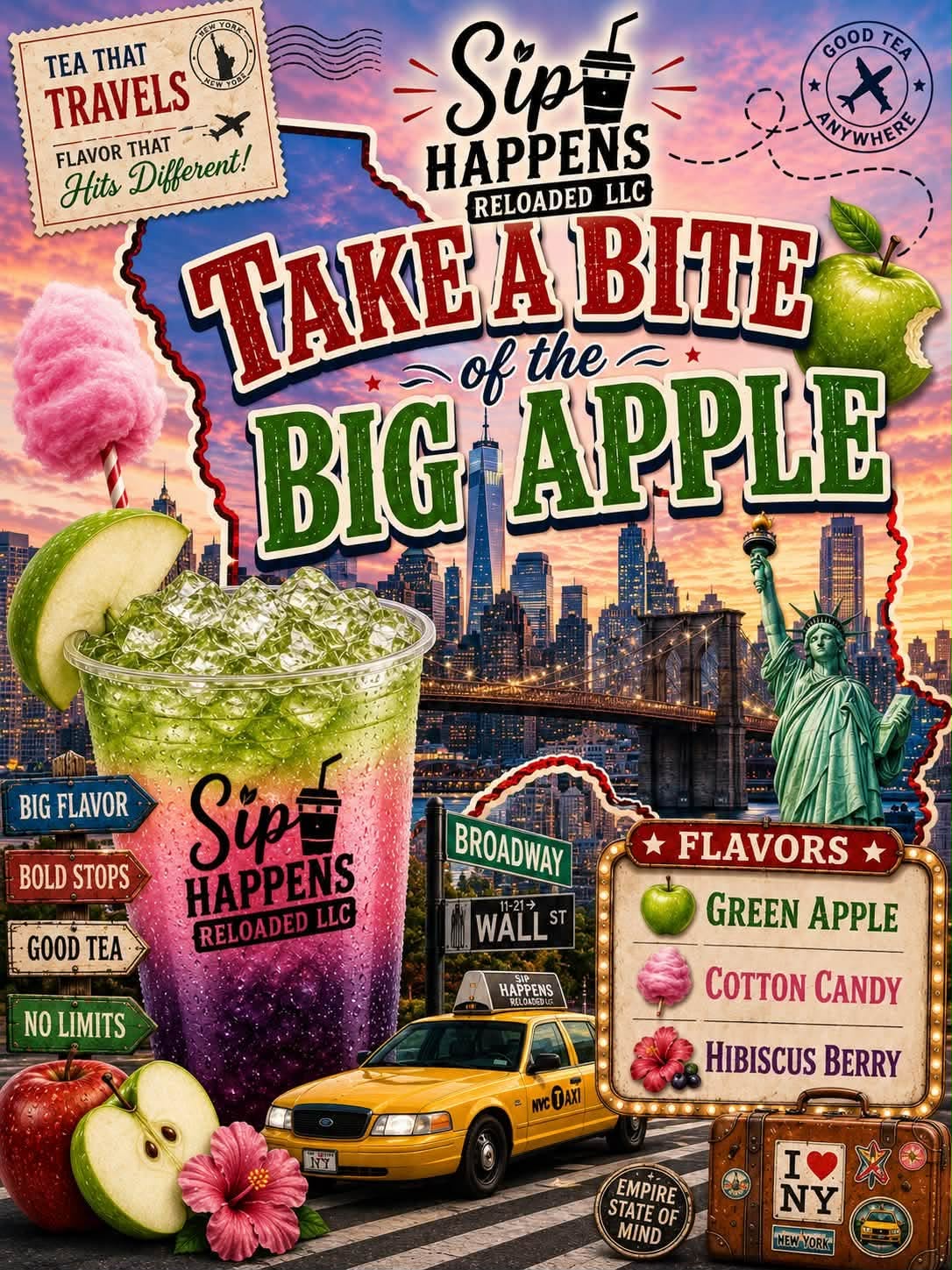 New York state take a bite of the big apple -classic deluxe sip