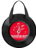 red music notes record bag-merch
