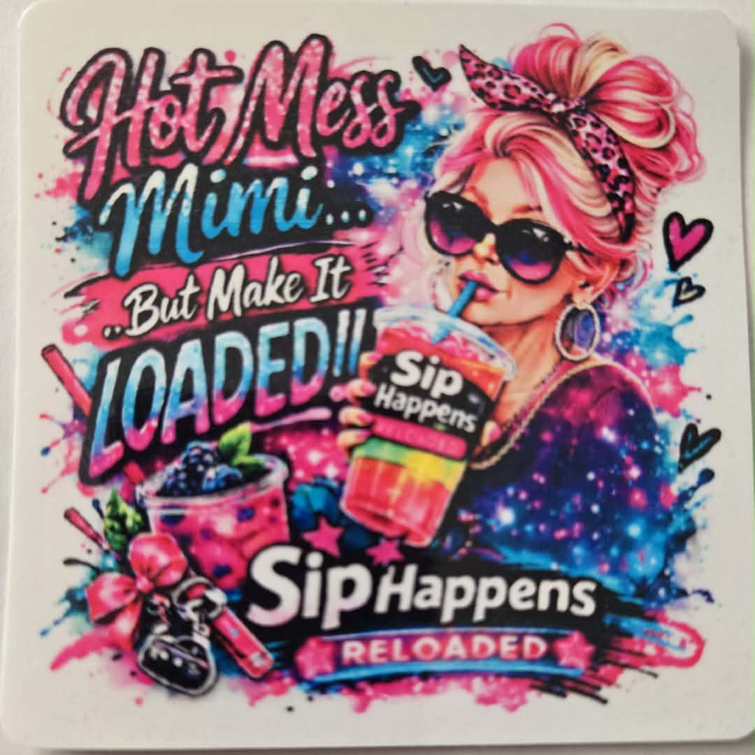 Hot Mess Mimi Pink -S- sticker