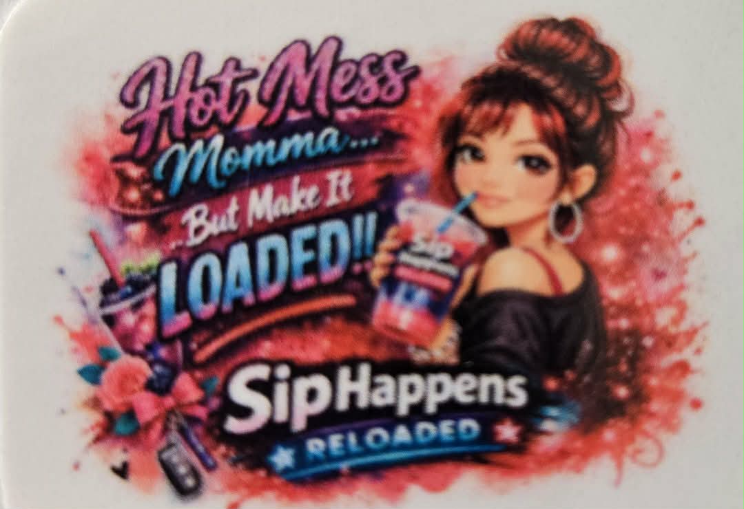 Hot Mess Mama Red - Z sticker