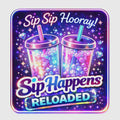 Sip Sip Hooray-C sticker