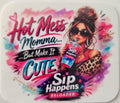 Hot Mess Cute - U sticker