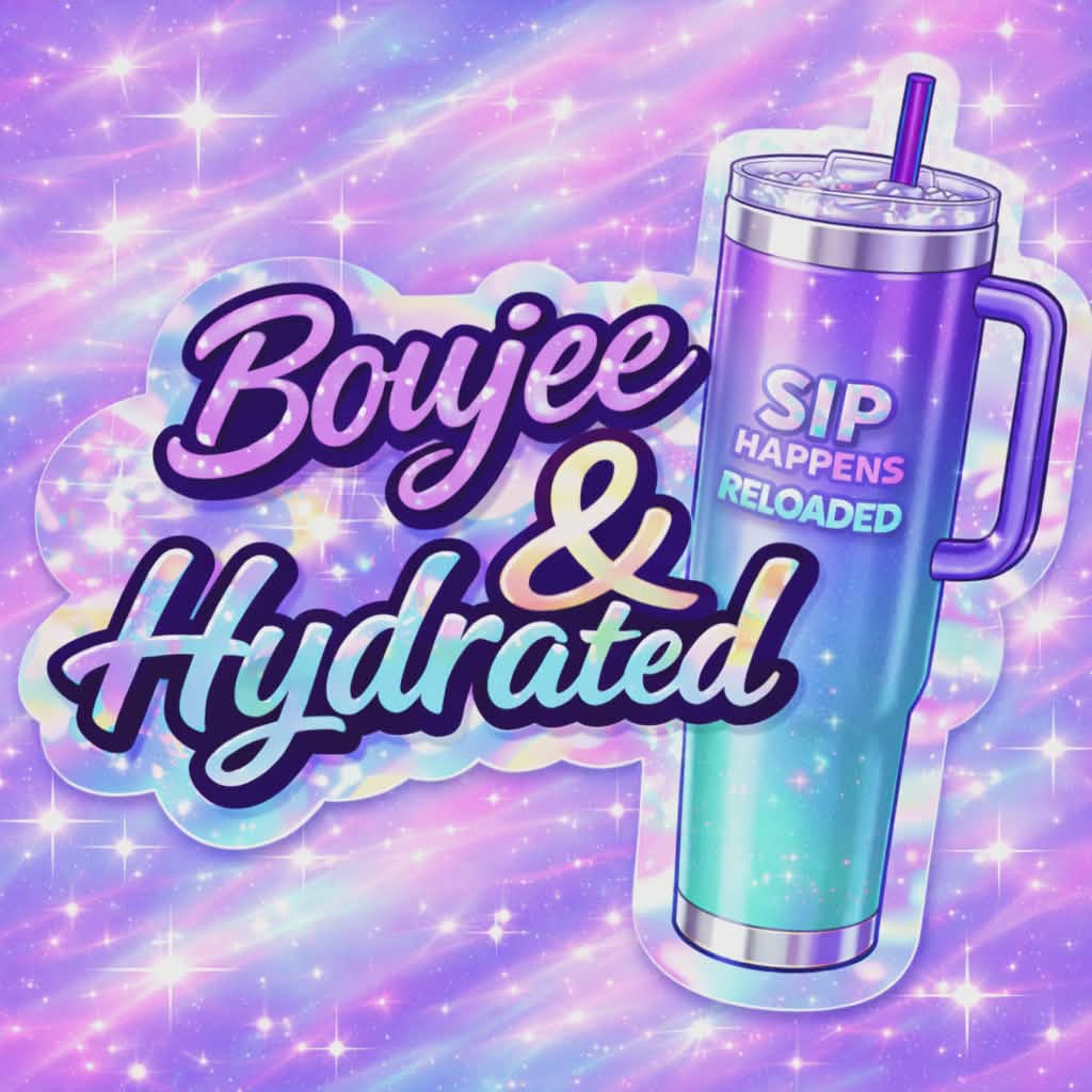 Boujee & Hydrated-A sticker