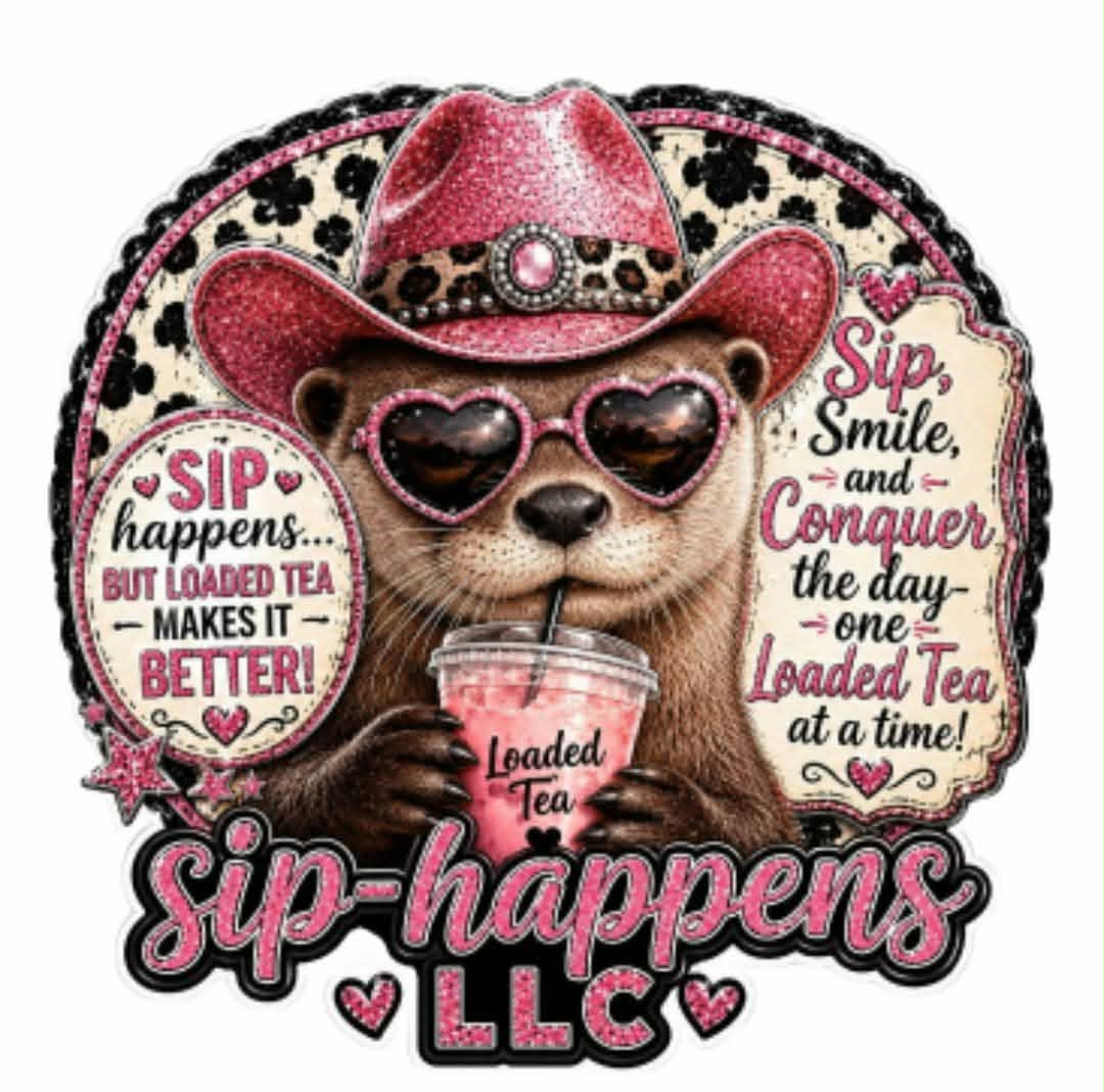 seal sipping loaded tea kkk- sticker