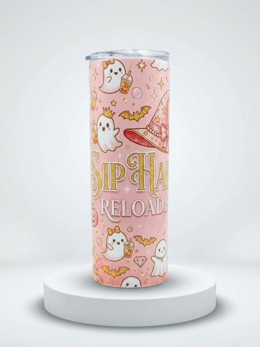 pre order 20 oz ghost /pink tumbler