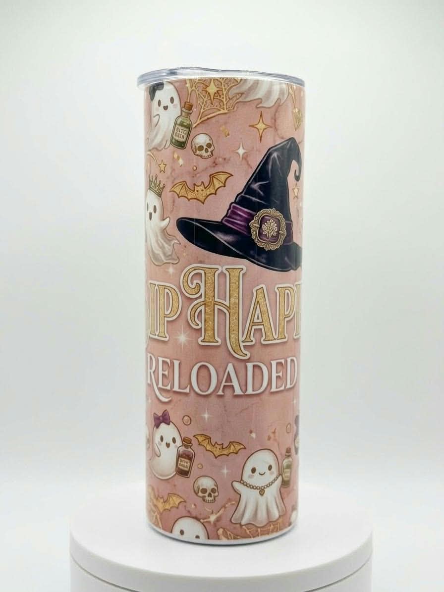 pre order 20 oz pink halloween  tumbler