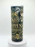 pre order 20 oz spooky skull/rose tumbler