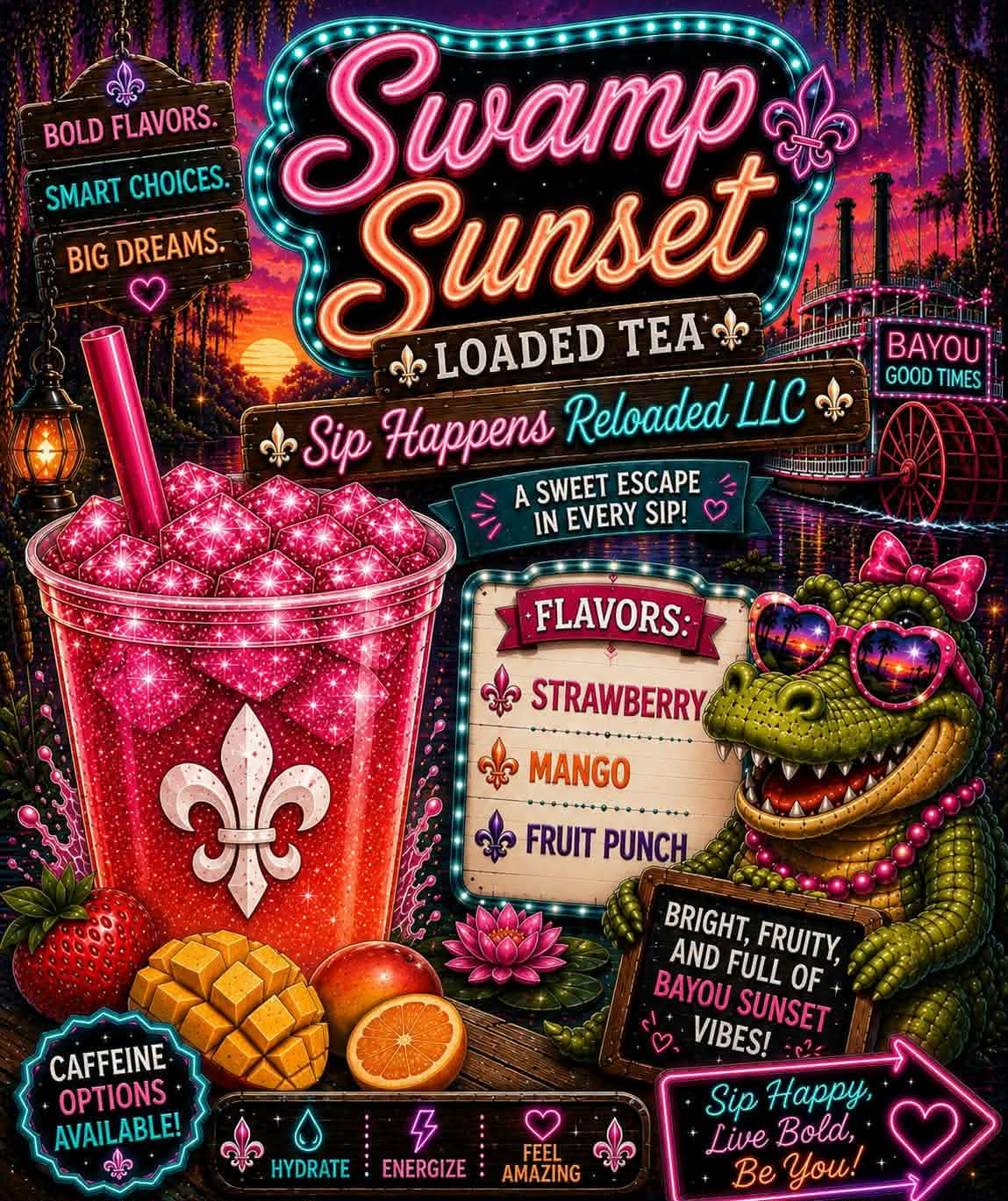 Swamp Sunset-lead tearista sip