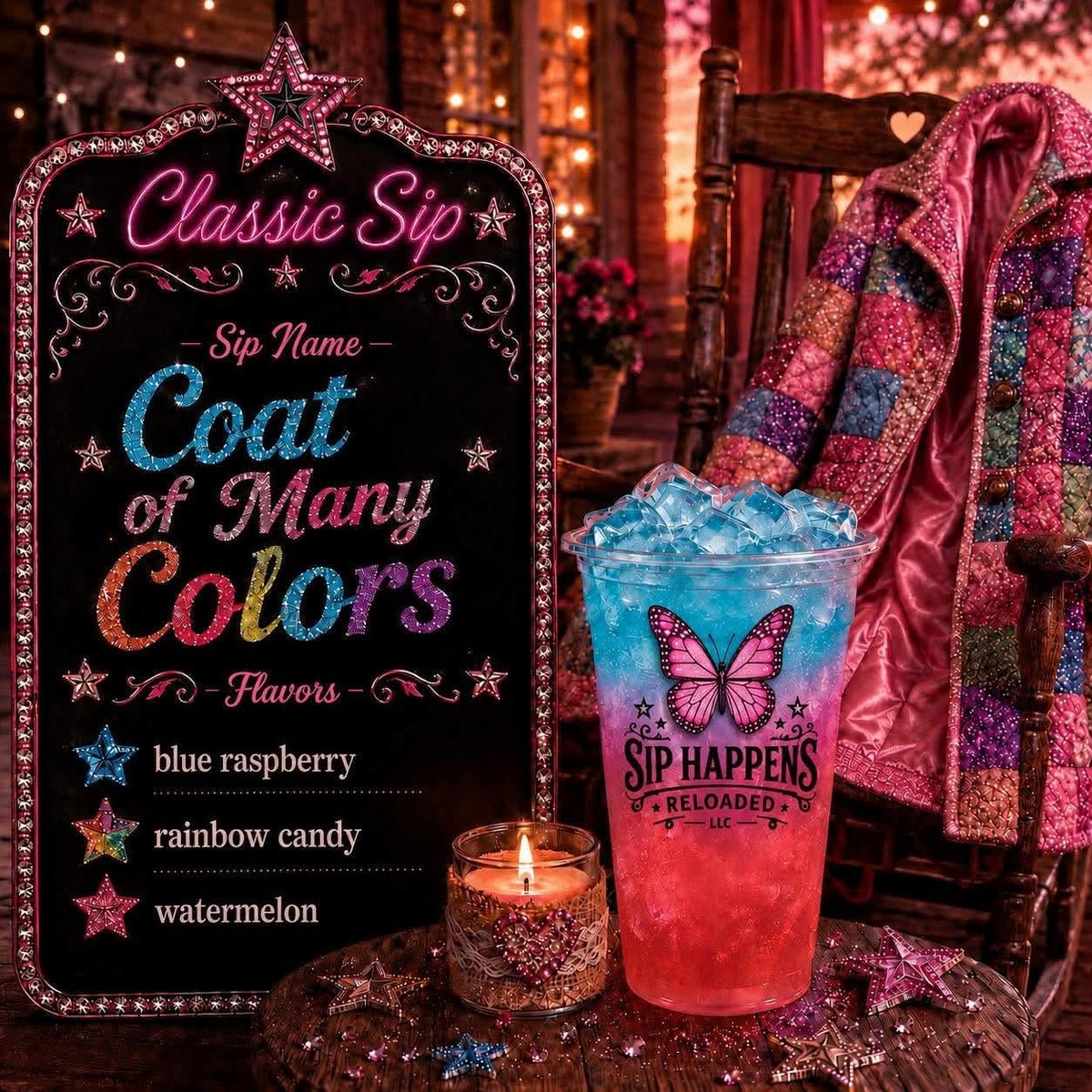 The coat of many colors- classic sip
